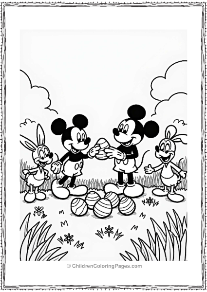 Disney Easter Mickey Mouse And Friends Easter Egg Hunt Free PDF Printable