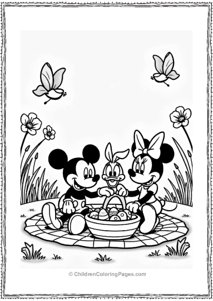 Disney Easter Picnic With Mickey And Friends Free PDF Printable