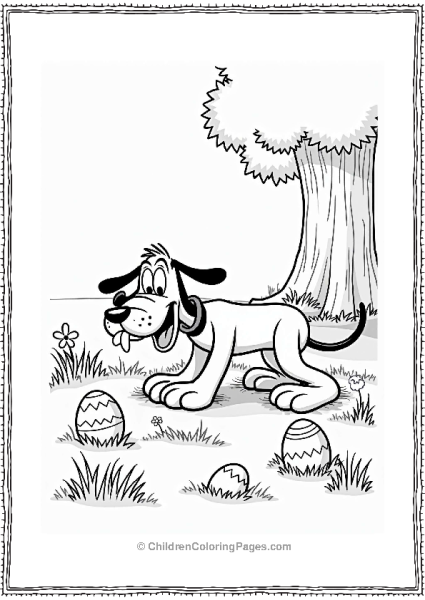 Disney Easter Plutos Easter Egg Hunt Free PDF Printable