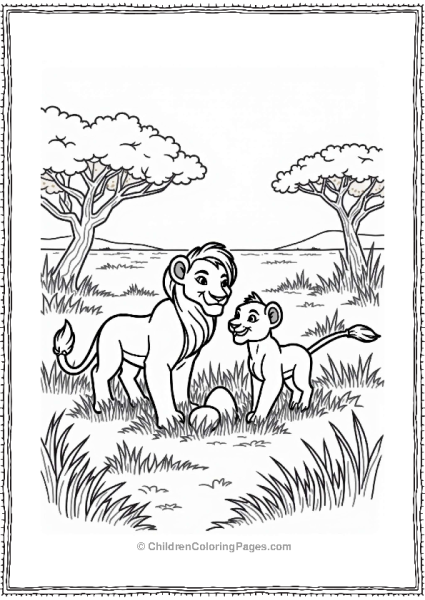 Disney Easter Simba And Nala Easter Egg Hunt In The Savanna Free PDF Printable