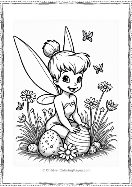 Disney Easter Tinker Bell In The Easter Egg Garden Free PDF Printable