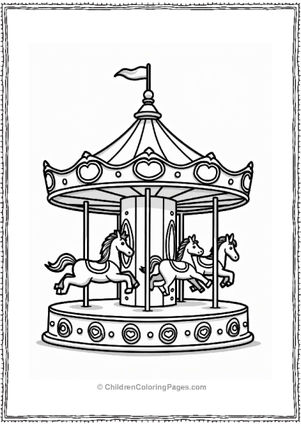 Disney Magical Carousel With Adorable Animals Free PDF Printable