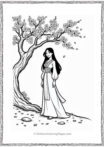 Disney Mulan Under Cherry Blossoms Free PDF Printable