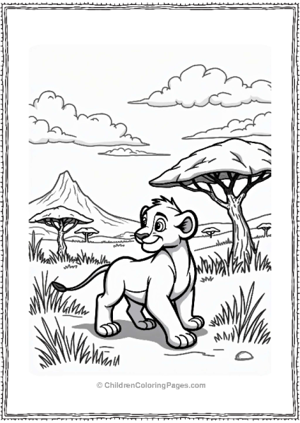 Disney Simba On A Safari Adventure Free PDF Printable