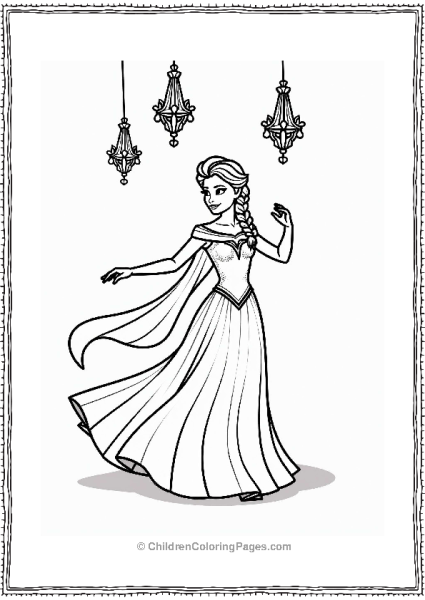 Elsa At The Royal Ball Free PDF Printable