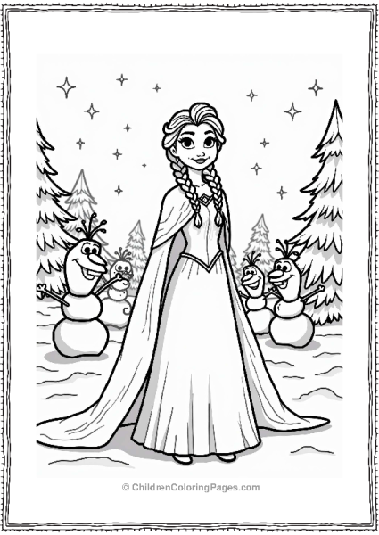 Elsa At The Winter Festival Free PDF Printable