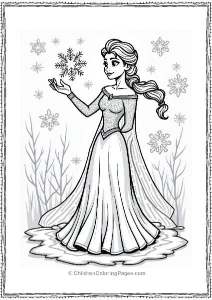 Elsa Creating Ice Magic Free PDF Printable