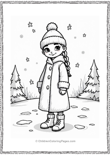 Elsa In A Cozy Winter Outfit Free PDF Printable