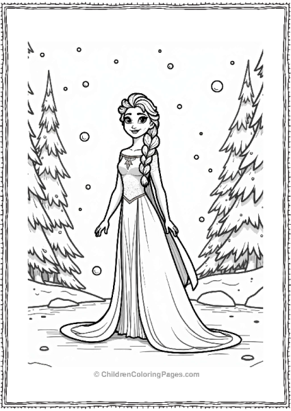Elsa In A Winter Wonderland Free PDF Printable