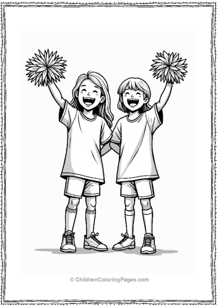 Football Cheerful Siblings Cheering In Team Shirts Free PDF Printable