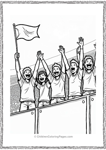 Football Cheering Fans Celebrating A Touchdown Free PDF Printable