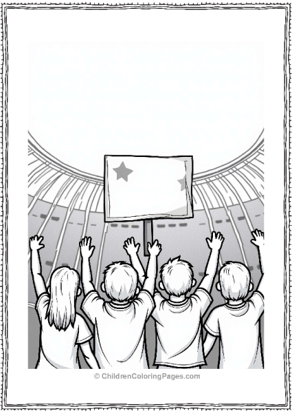 Football Cheering Fans Supporting Their Team Free PDF Printable
