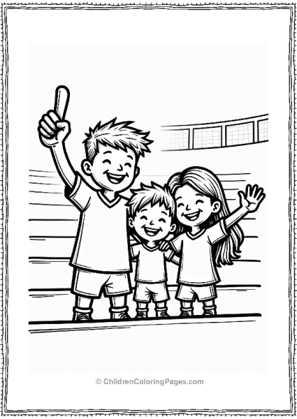 Football Family Of Fans Cheering In The Stands Free PDF Printable