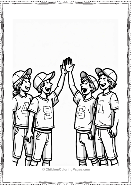 Football Fans Celebrating With High Fives Free PDF Printable