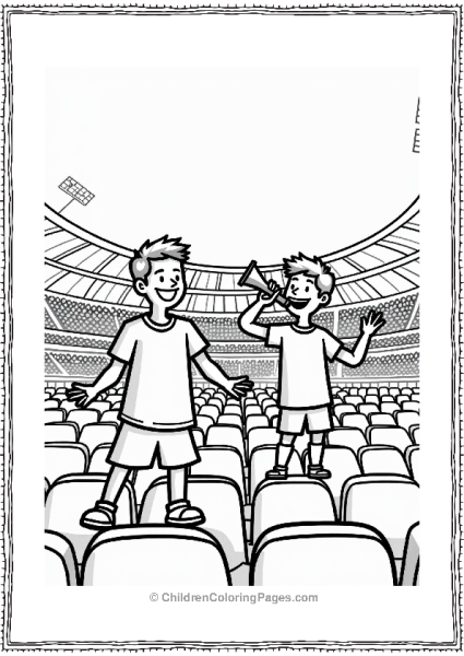 Football Fans With Instruments Free PDF Printable