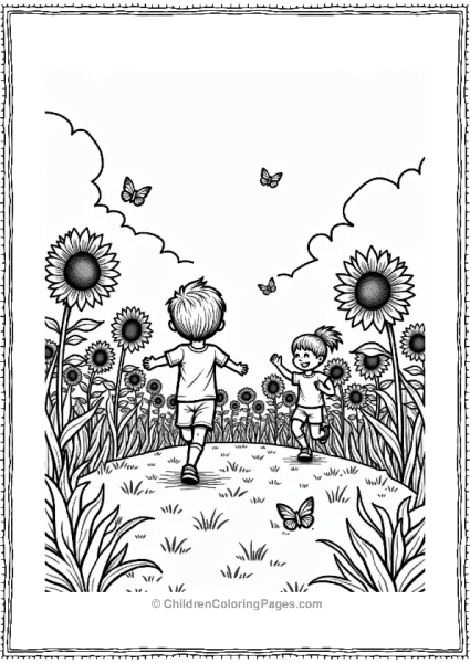 Football Match In A Field Of Sunflowers Free PDF Printable
