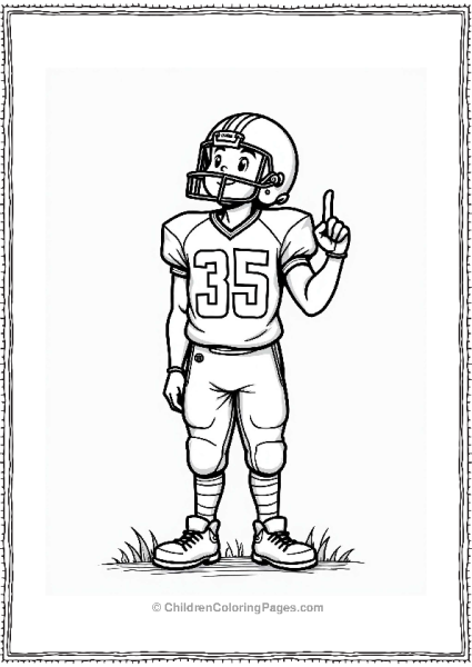 Football Player Celebrating Victory Free PDF Printable