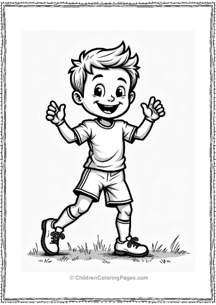 Football Player Celebrating With A Dance Move Free PDF Printable