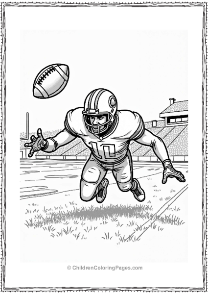 Football Player Diving For The Ball Free PDF Printable