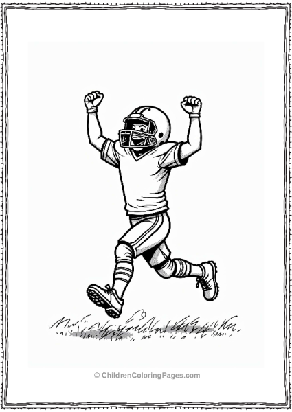 Football Player Victory Lap Free PDF Printable