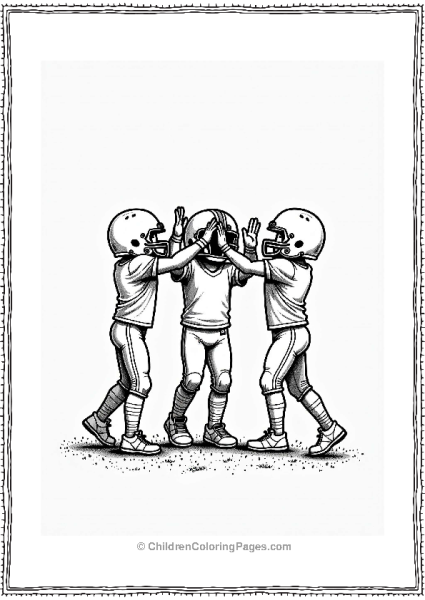 Football Players High Fiving After Victory Free PDF Printable
