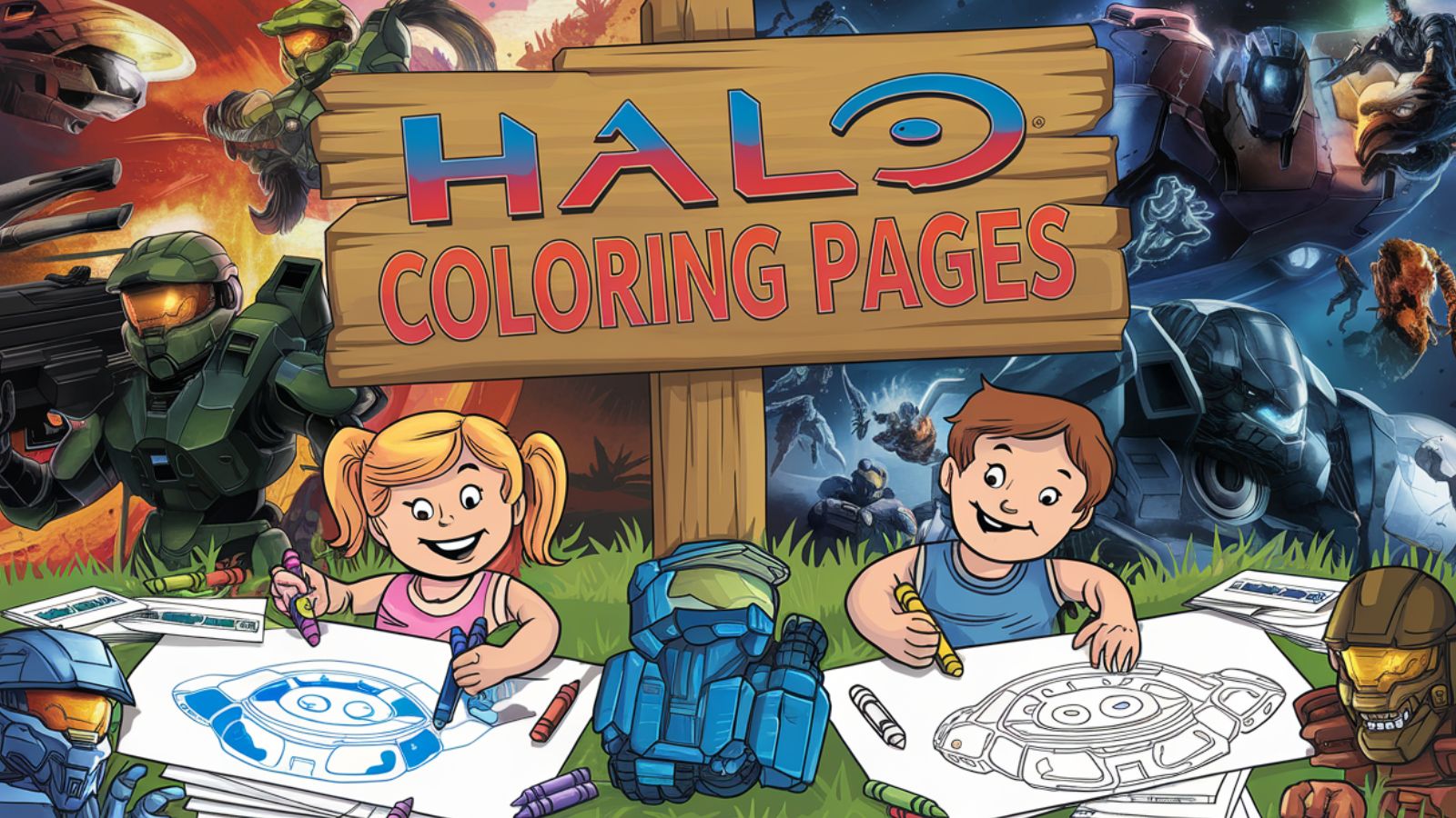 Halo Coloring Pages – Free PDF Printables 👨‍🚀🪐🚀👾