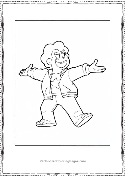 Happy Adult Steven Universe Coloring Page For Preschoolers Free PDF Printable