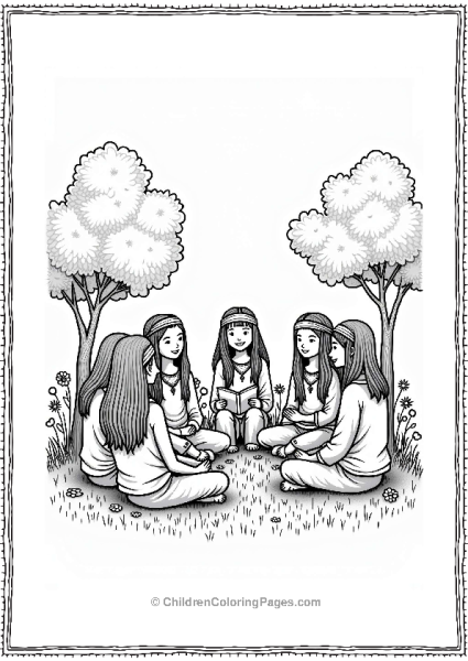 Hippie Storytelling Circle Free PDF Printable