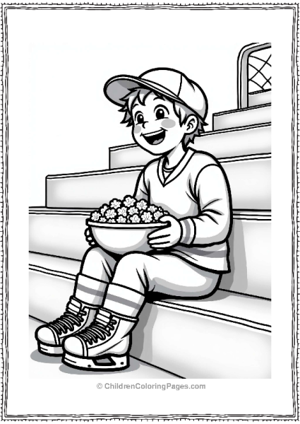 Hockey Fan With Snacks Free PDF Printable