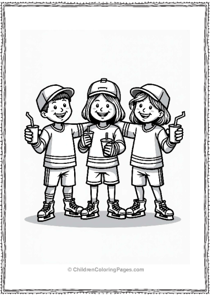 Hockey Fans Cheering Together Free PDF Printable
