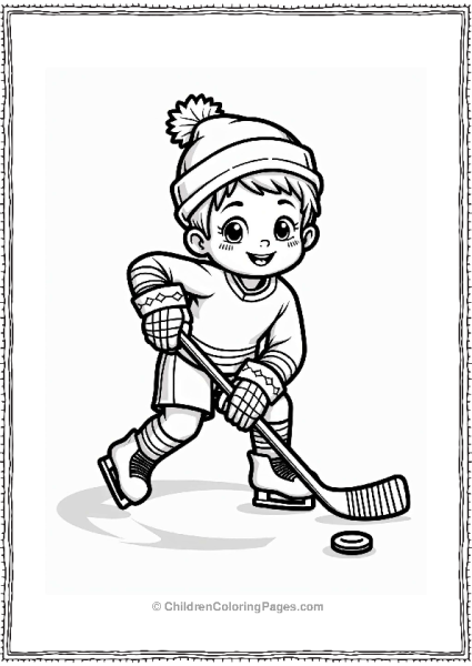 Hockey Player In Team Colors Free PDF Printable