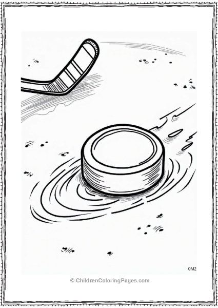 Hockey Puck Sliding On Ice Free PDF Printable