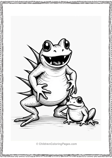 Horror Theme Frog Transformation Into A Monstrous Creature Free PDF Printable