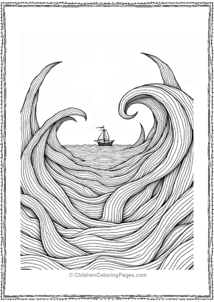 Horror Theme Nightmare Sea With Tentacles Free PDF Printable