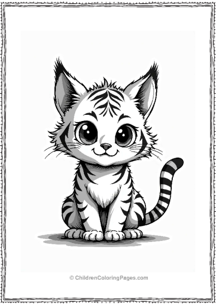 Horror Theme Timid Cat Transforming Into Fierce Tiger Free PDF Printable
