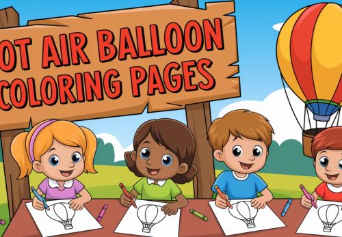 Hot Air Balloon Coloring Pages – Free PDF Printables 🎈