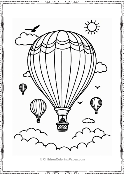 Hot Air Balloon Festival In A Sunny Sky Free PDF Printable