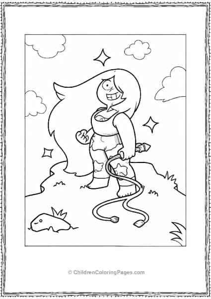 Kawaii Amethyst Coloring Page For Preschoolers Free PDF Printable