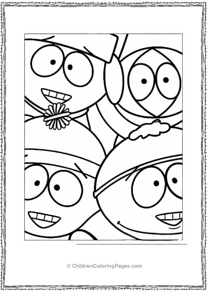 Kenny Kyle Eric And Stan South Park Free PDF Printable