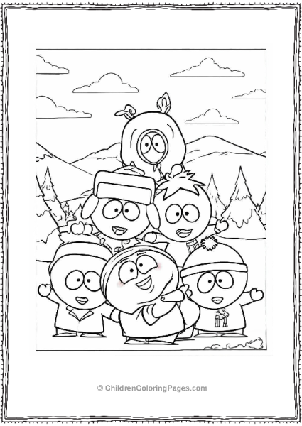 Kenny Kyle Stan Tolkien Eric And Butters From South Park Free PDF Printable