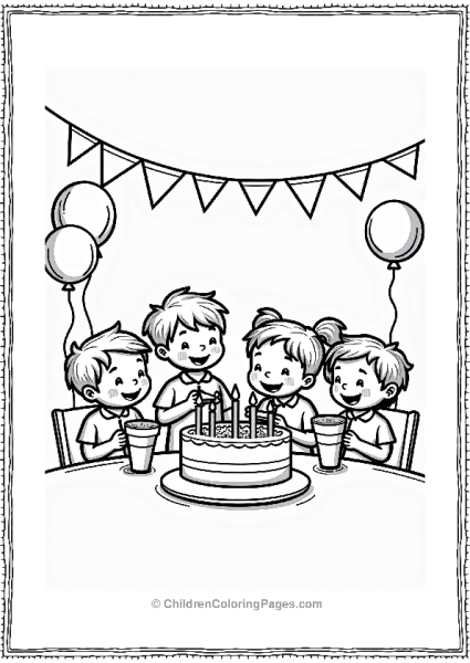 Kids Birthday Party With Milkshakes Free PDF Printable