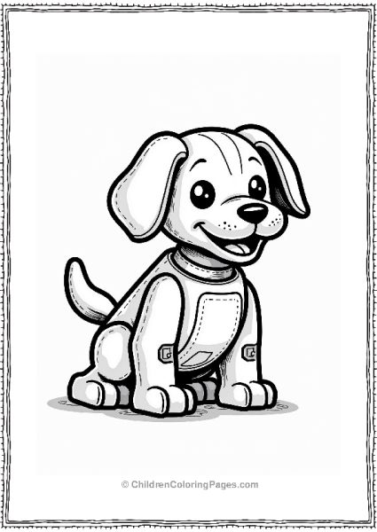 Lego Robot Dog Coloring Page Free PDF Printable