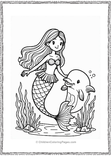 Mermaid And Dolphin Friends Free PDF Printable