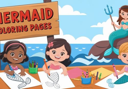 Mermaid Coloring Pages – Free PDF Printables 🧜‍♀️