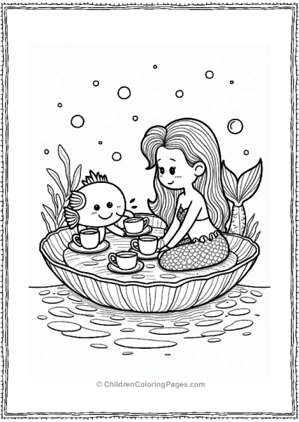 Mermaid Tea Party With Friends Free PDF Printable