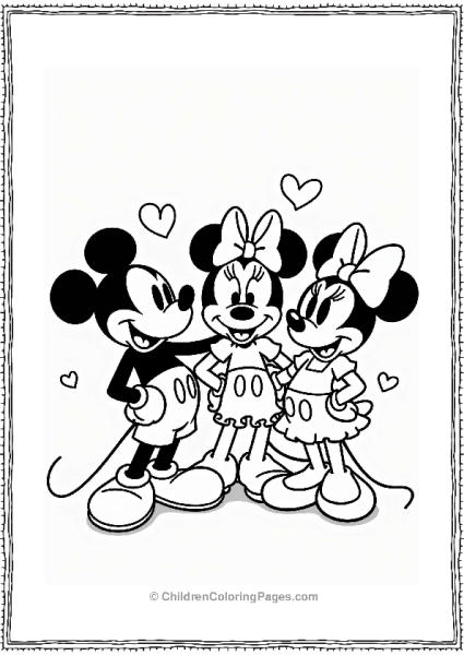 Mickey Mouse And Friends Smiling Together Free PDF Printable