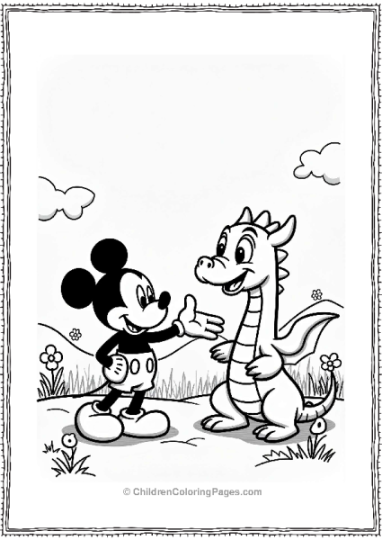 Mickey Mouse And The Friendly Dragon Free PDF Printable