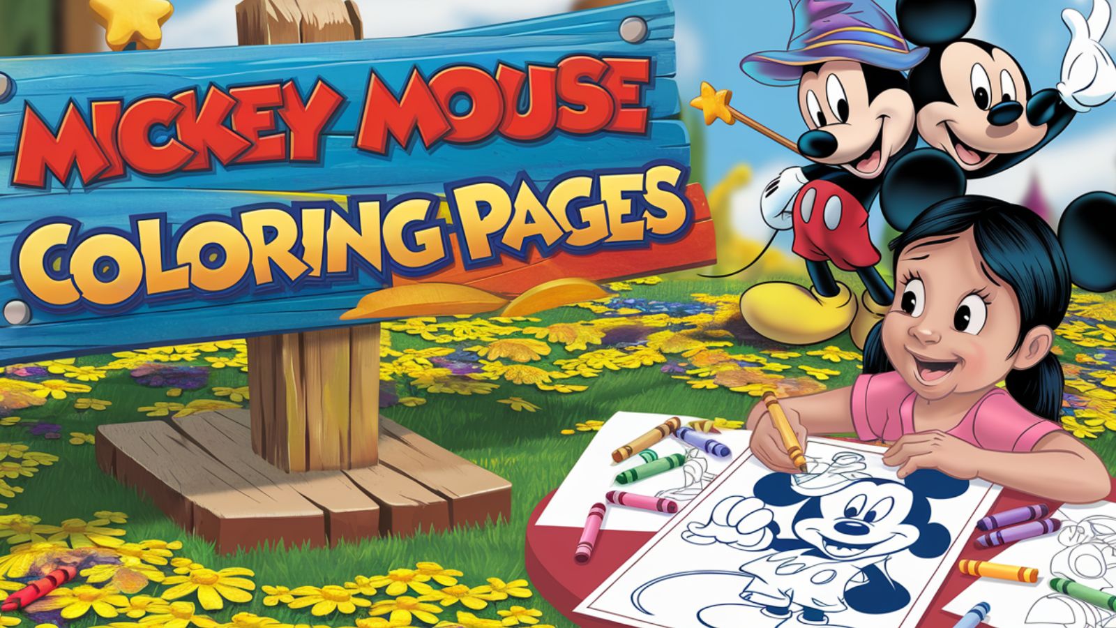 Mickey Mouse Coloring Pages – Free PDF Printables 🐭