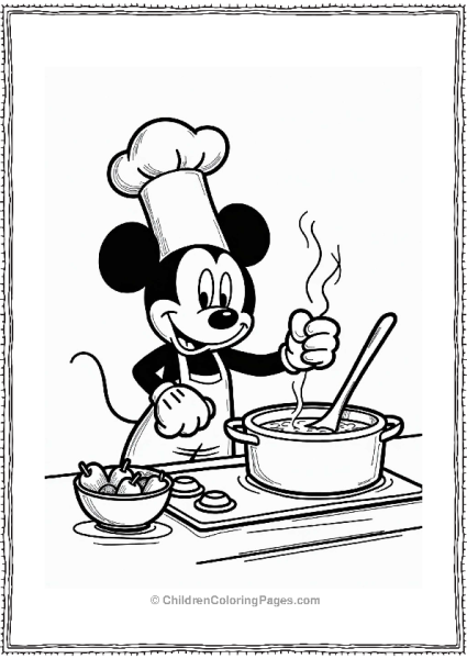 Mickey Mouse Cooking In The Kitchen Free PDF Printable