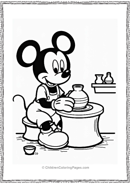 Mickey Mouse Making Pottery Free PDF Printable